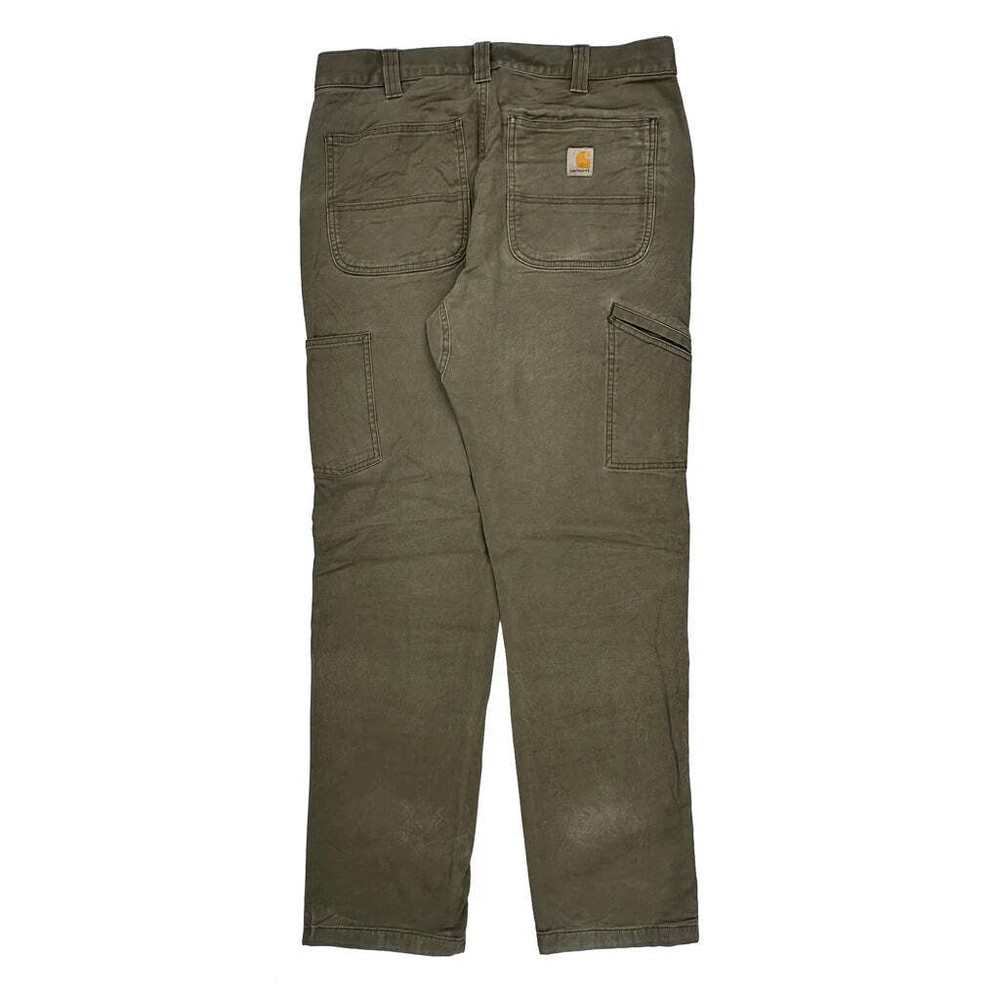 Carhartt Double Knee Cargo Pants - 34W 34L Green Cotton