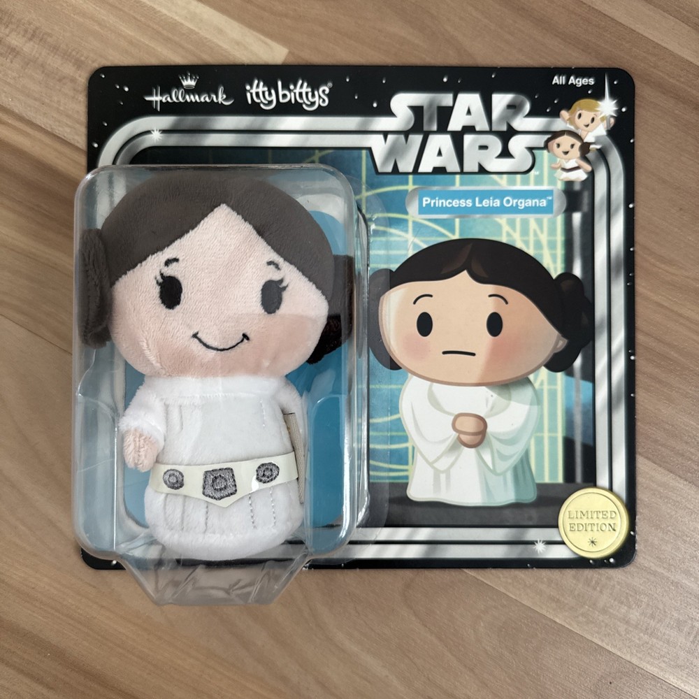 Hallmark Itty Bittys Limited Ed. Star Wars Princess Leia Organa 4” Mini Plush