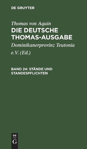 Thomas Von Aquin Stände Und Standespflichten (Hardback)Another great item from Rarewaves USA | Free delivery!