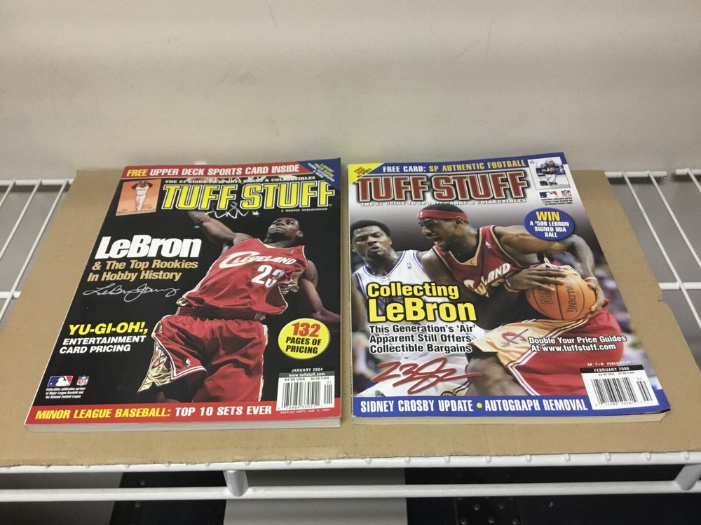 Lot of 2 - Tuff Stuff Trading Card Price Guides 2004 - 2006 - Lebron James