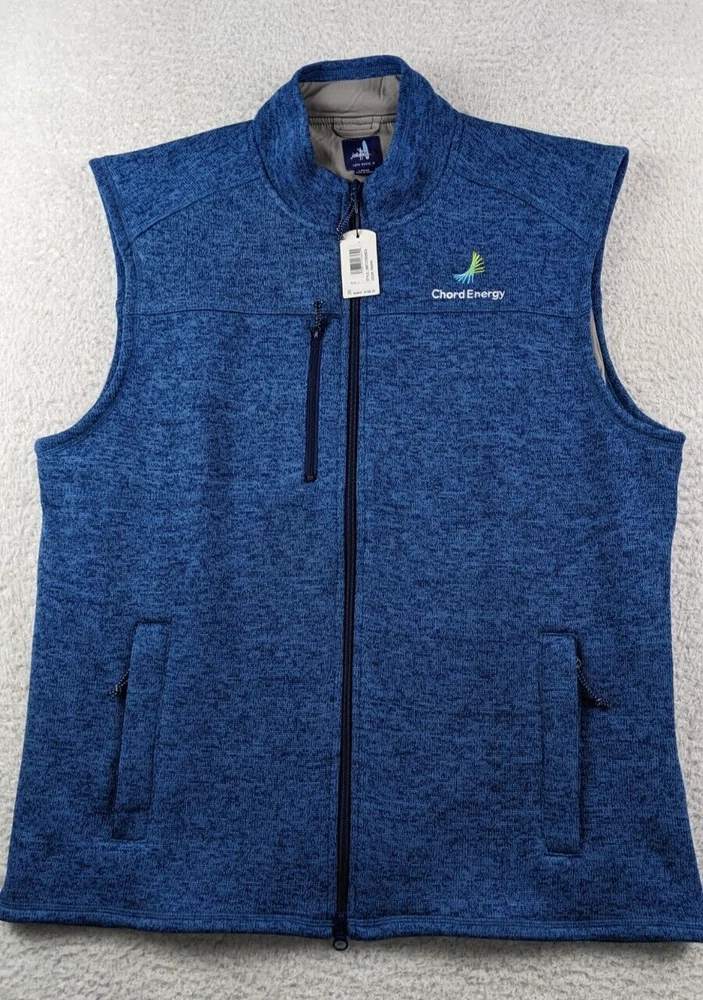Johnnie-O Vest Full Zip Men's Large Blue