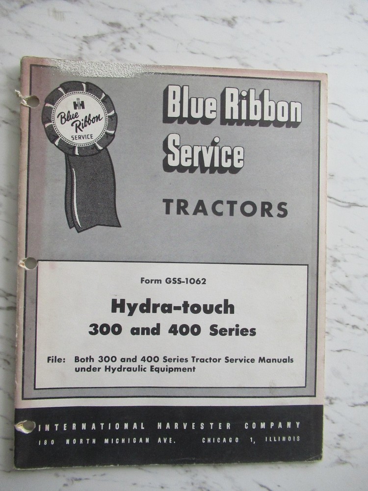 IH International Farmall Tractor 300 400 Hydra Touch Repair Service Manual 1954