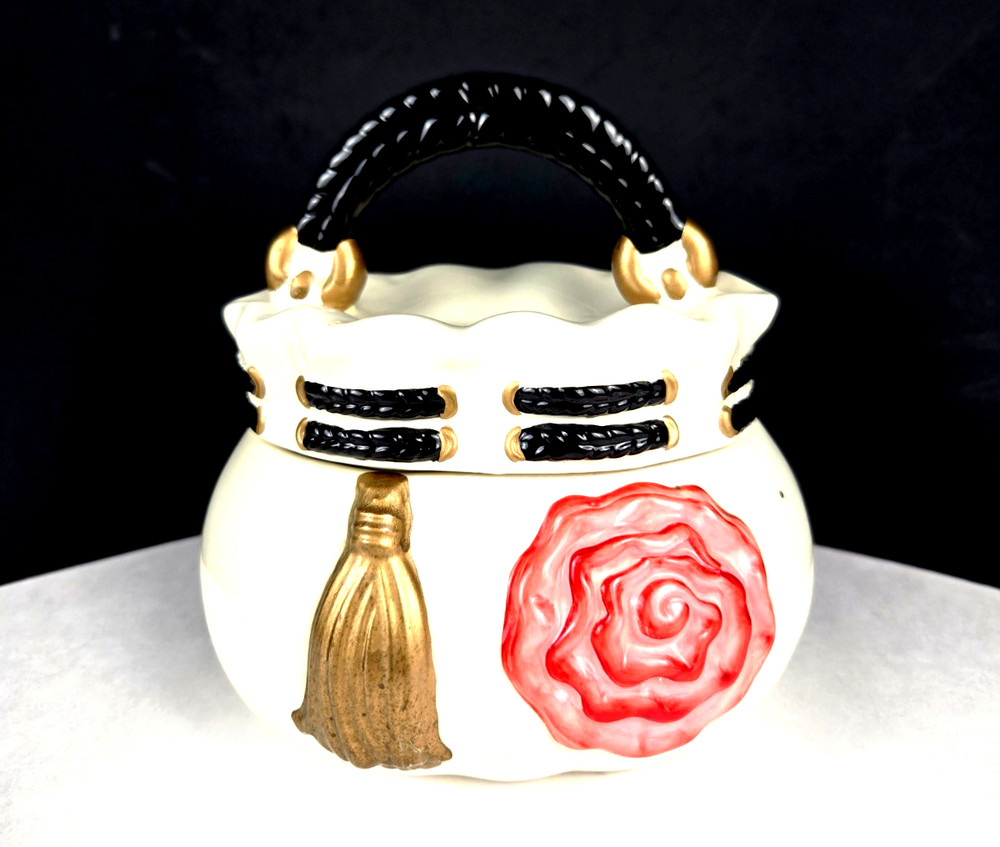 David's Cookies Ceramic Handbag or Purse Cookie Jar