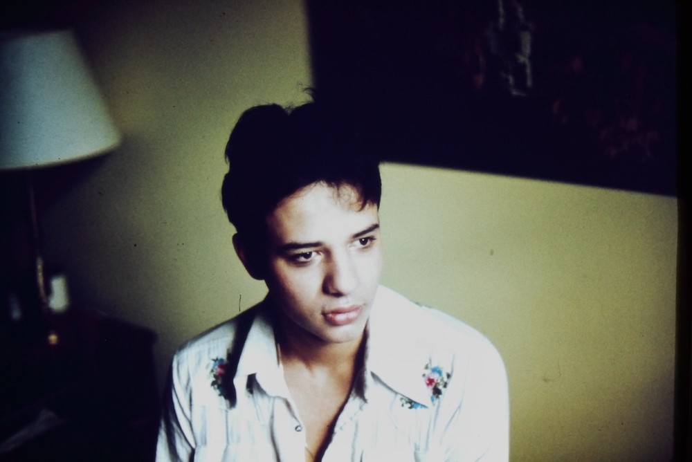 c1970's 35mm Slide, Young Man Embroidered Shirt Indoors Portrait Color Photo
