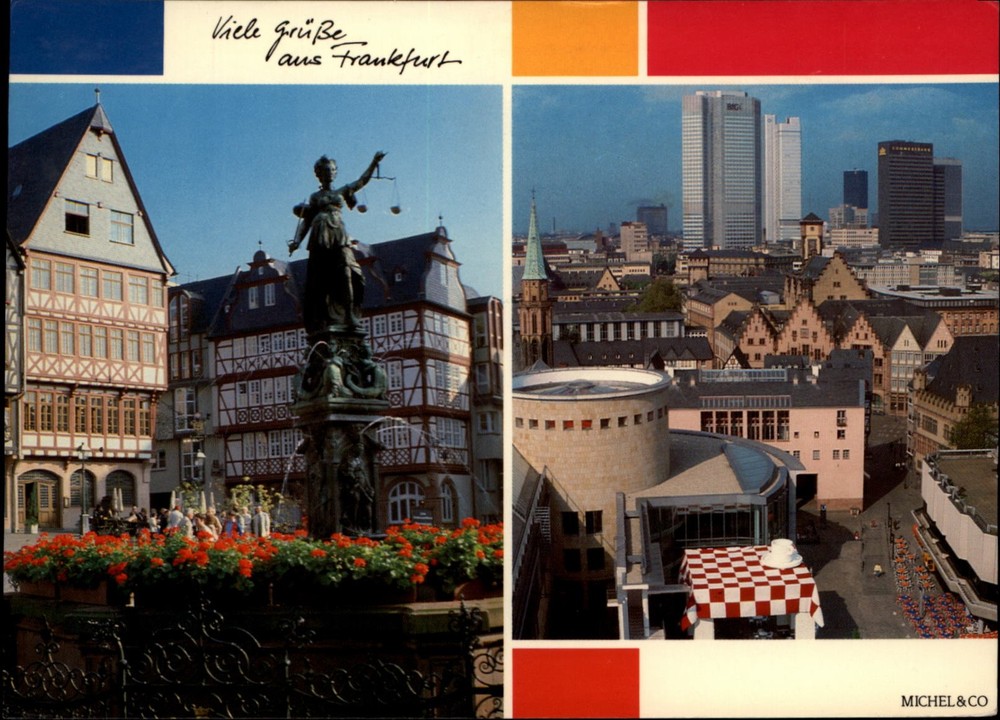 Gruss Aus Frankfurt am Main Germany vintage postcard z772