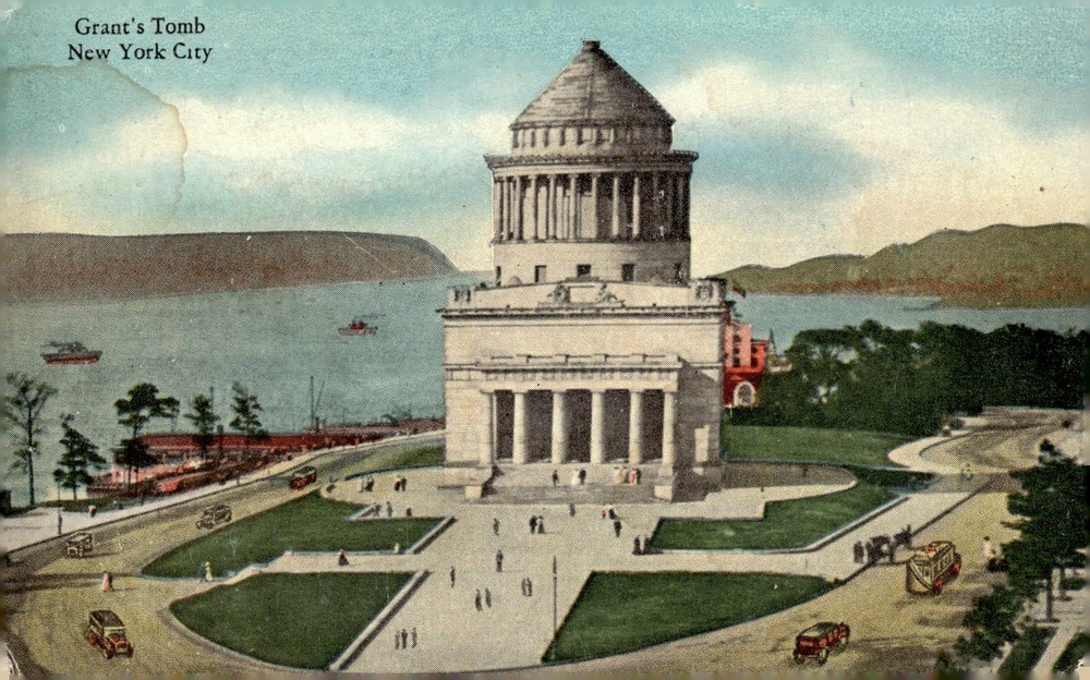 C1915 Grant's Tomb New York City NY Riverside Drive Hudson River Litho Postcard