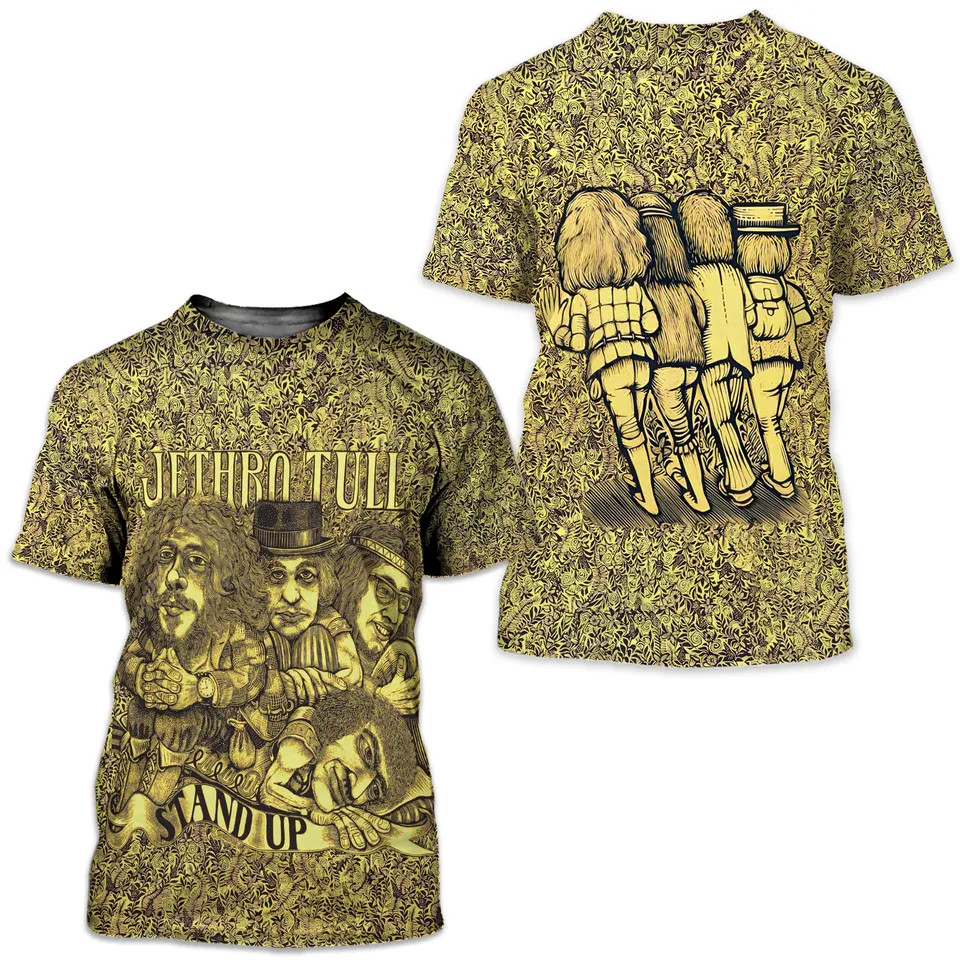 Rock Band Jethro Tull Stand Up 3D shirt All sizes AOP US sizes JTD023