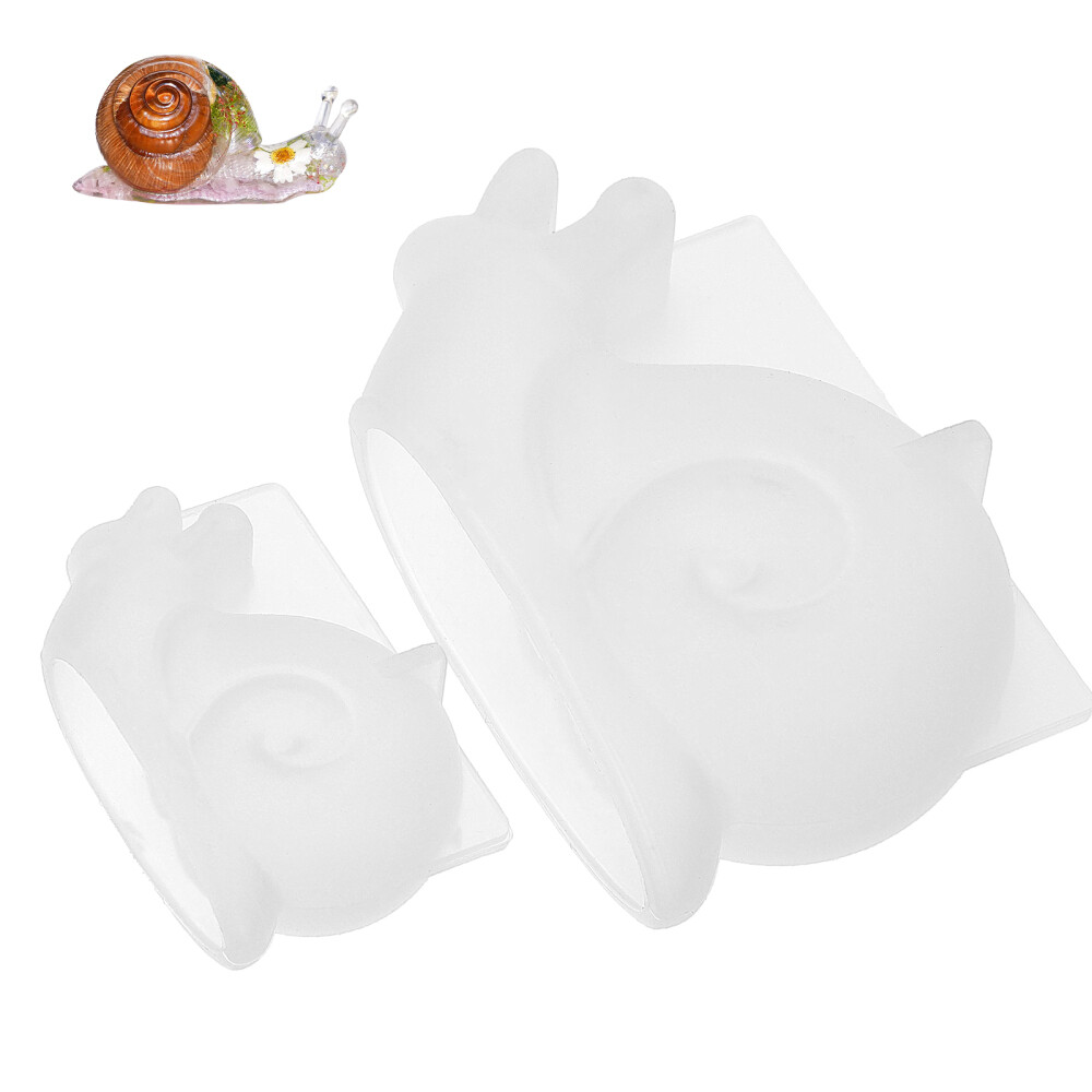 2Pcs Reusable DIY Silicone Snail Animal Molds for Crafts