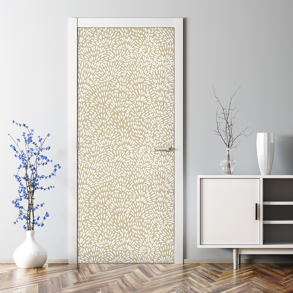 Boho Beige Tears Reusable Adhesive Door Sticker for Home Decor