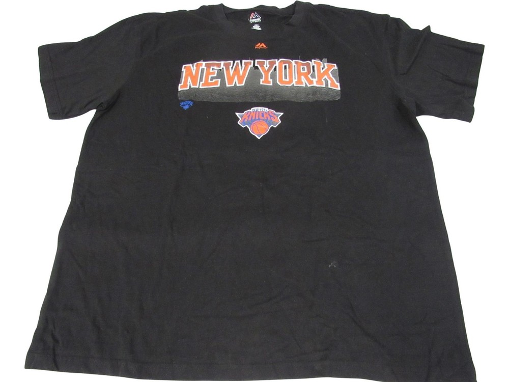 New NY New York Knicks Mens Sizes 2XL-4XL-5XL-6XL Black Majestic Shirt