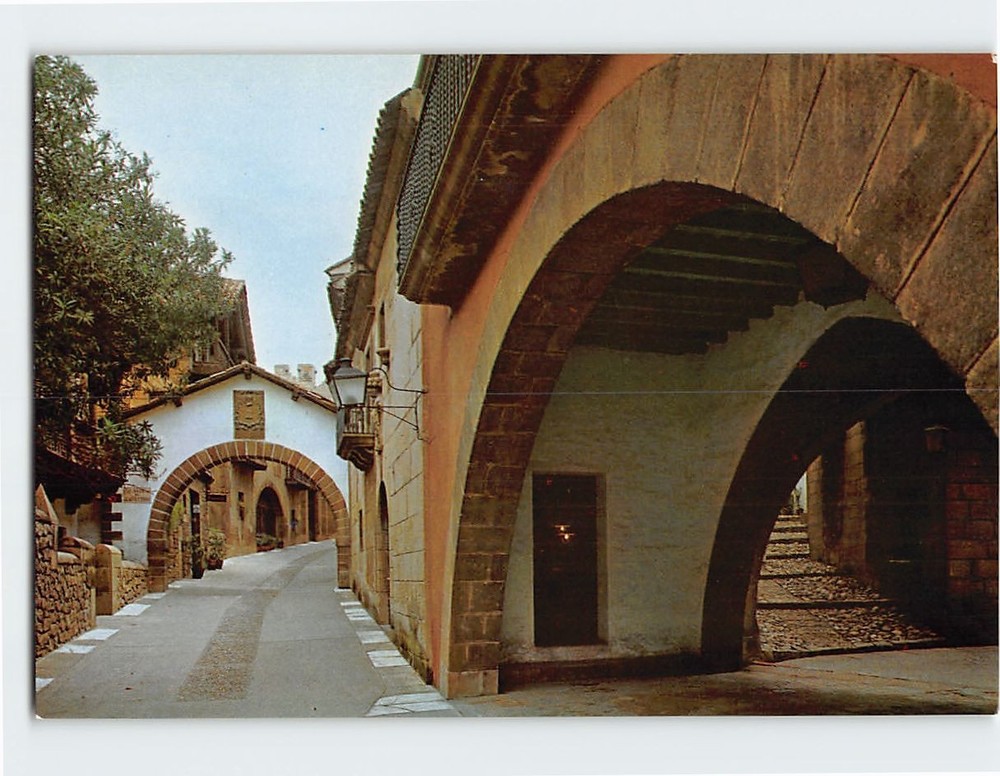 Postcard Caballeros Street Pueblo Español Barcelona Spain