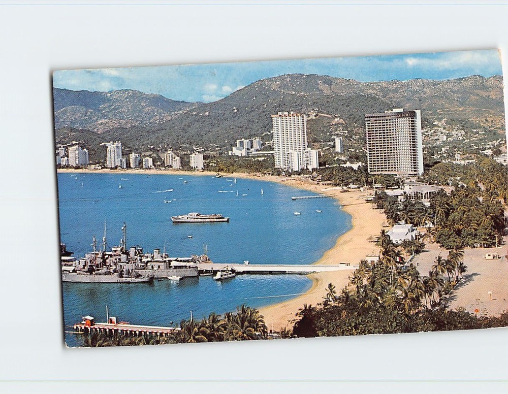 Postcard Partial Panoramic View Of The Acapulco Bay Acapulco Mexico