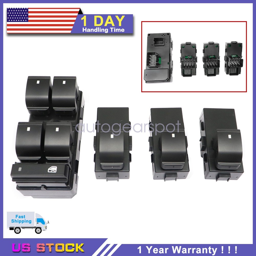 4X Window Switch Fits Chevy Silverado GMC Sierra 1500 2500 HD 3500 HD 2007-2013