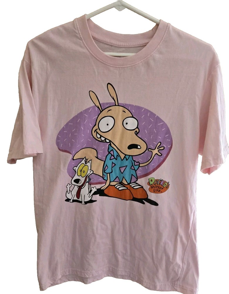 Nickelodeon Men's Rocko's Modern Life Rocko and Spunky T-Shirt Large