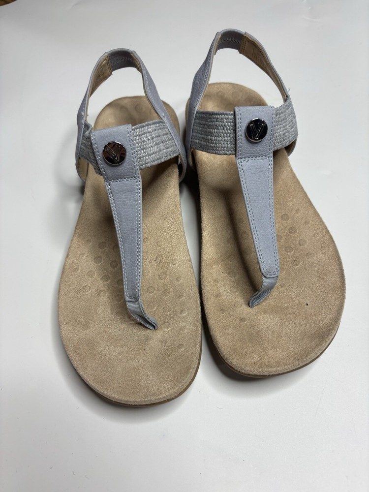 Vionic Women's 10 EU 41 Brea Comfort Sandal blue mist Wide Toe Post Slingback