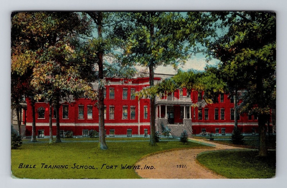 Fort Wayne IN-Indiana, Bible Training School, Antique Vintage c1912 Postcard