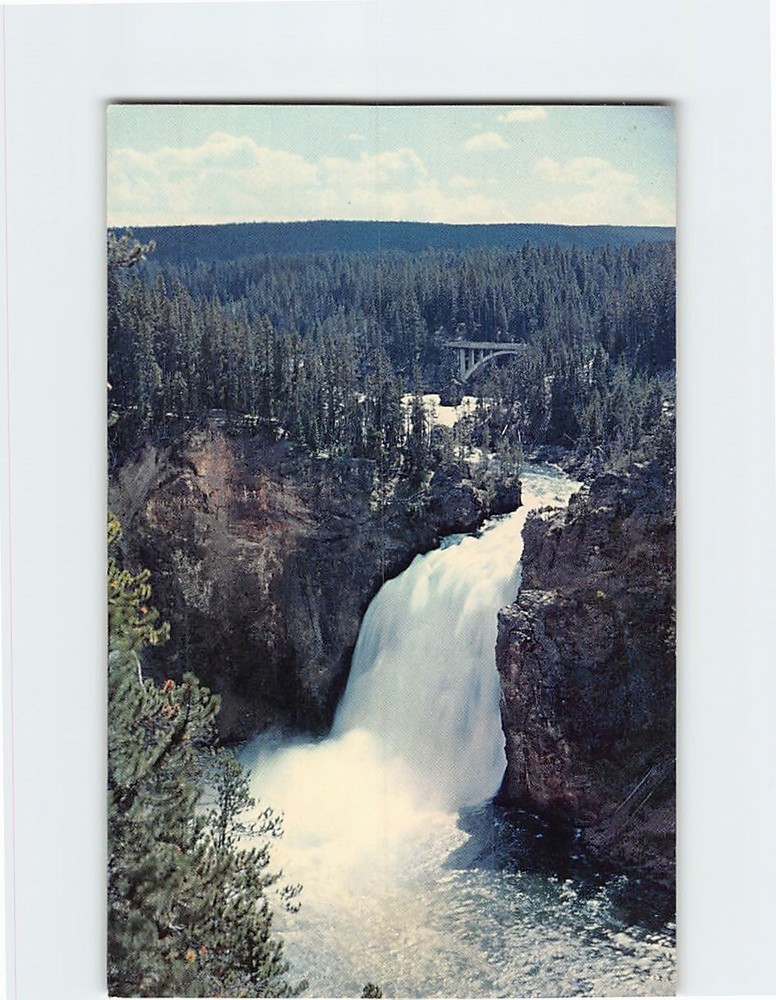 Postcard Upper Falls Of The Yellowstone National Park Wyoming USA