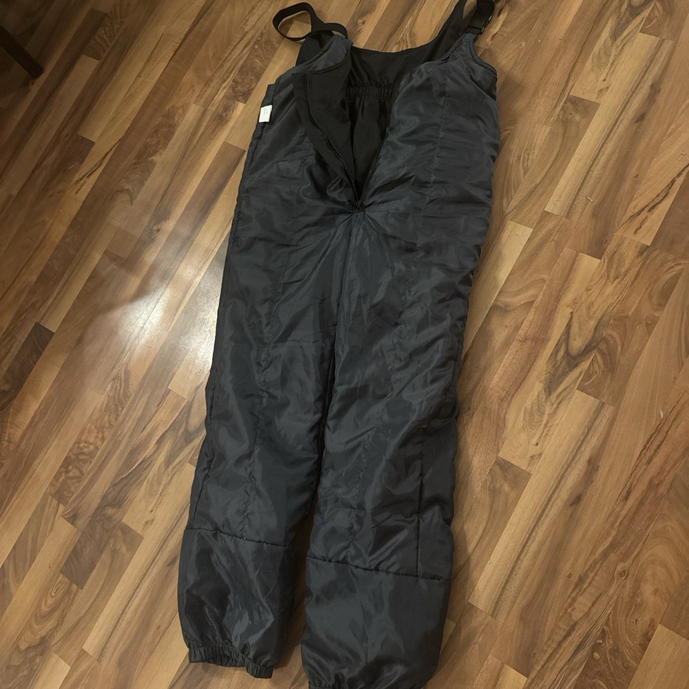 Black Snow Bib Pants Unisex Kids Winter Skiing Snowboarding Activewear