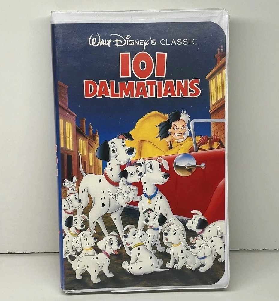 101 Dalmatians VHS Disney Video Tape Black Diamond Classics Kids VTG Clamshell