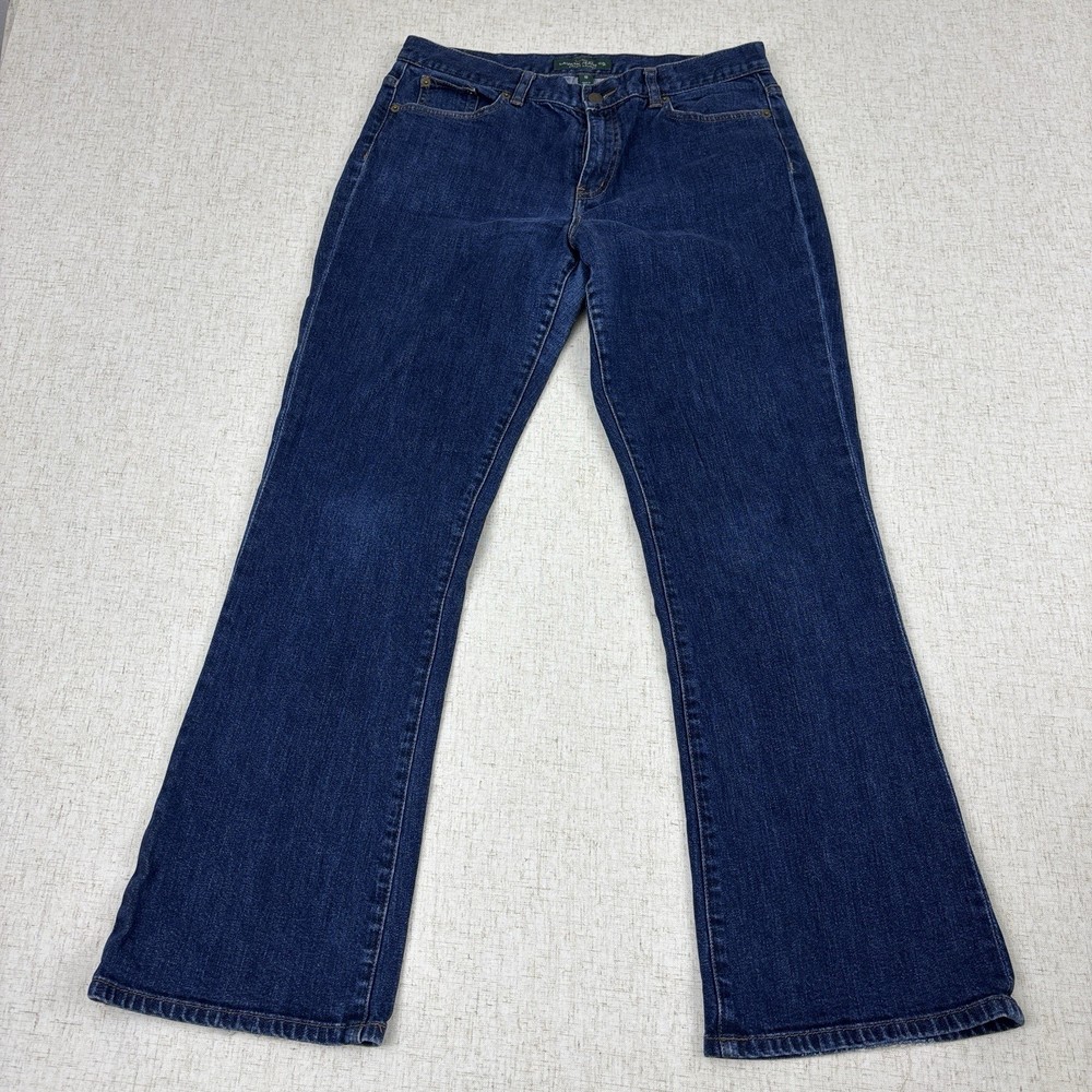 LRL Lauren Ralph Jeans Co. Jeans Classic Bootcut Womens Dark Blue Denim Size 10