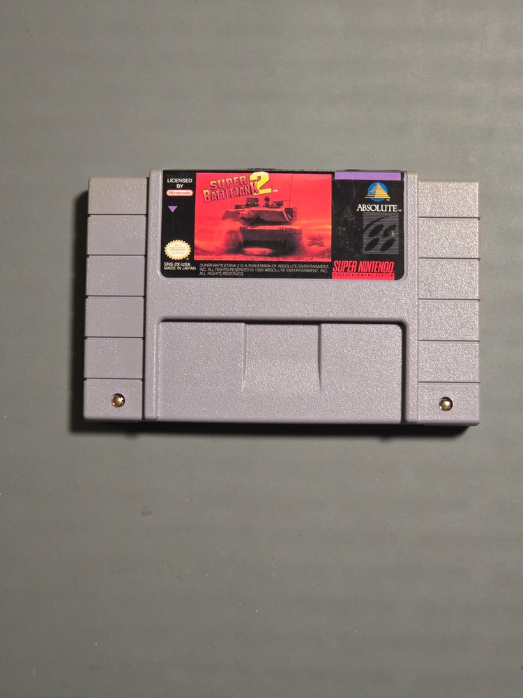Retro Super Nintendo SNES Super Battletank 2 Authentic Game - Tested & Working