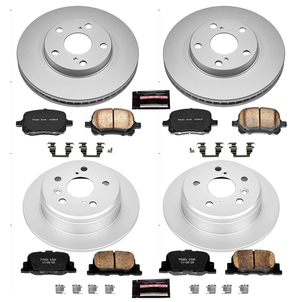 Power Stop CRK1061 Z17 Evolution Brake Kit with Genuine Geomet Coated Rotors And