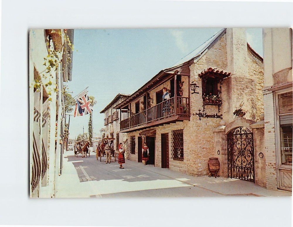 Postcard The Old Spanish Inn St. Augustine Florida USA