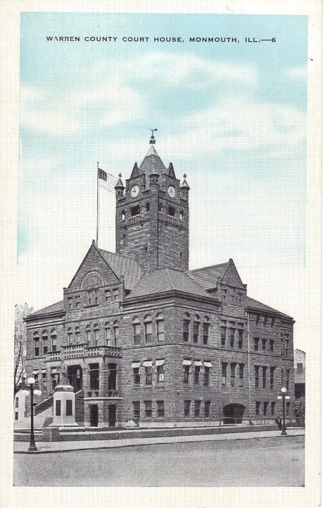 Monmouth  IL  Warren County Court House DB Postcard UNPOSTED EXCL *