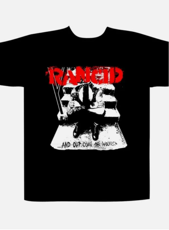 Rancid band and out comes T-shirt Black short sleeve S-5Xl