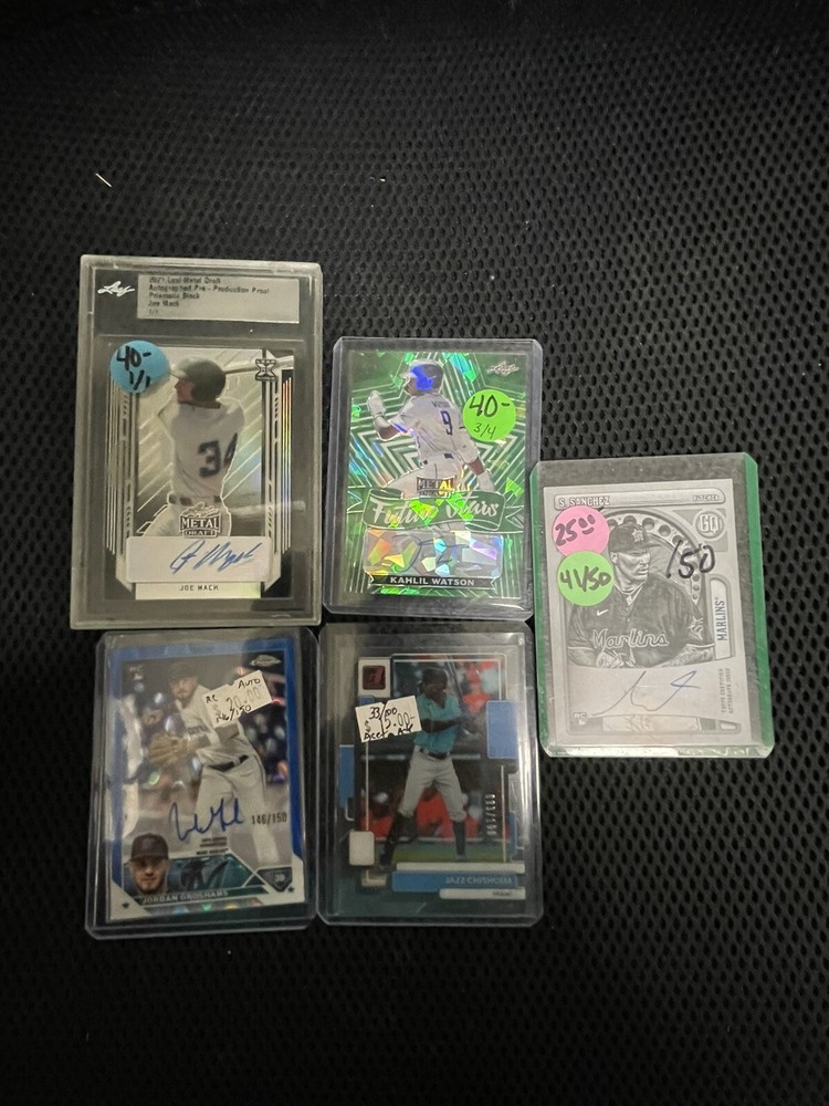Miami Marlins 1000+ Card Lot Rookies Autos Relics #d Cabrera Rodriguez Stanton