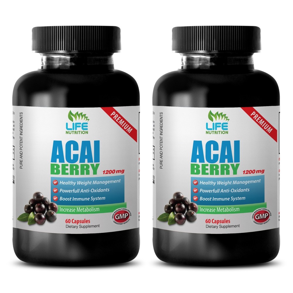 Acai Fruit Powder - Acai Berry Extract 1200mg - Herbal Slimming Capsule 2B-image
