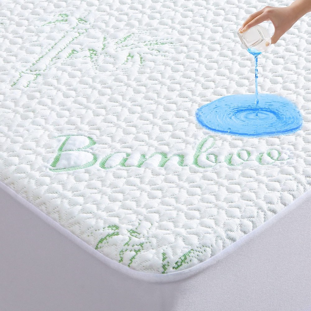 Breathable Bamboo Queen Mattress Protector Waterproof Cooling Cover