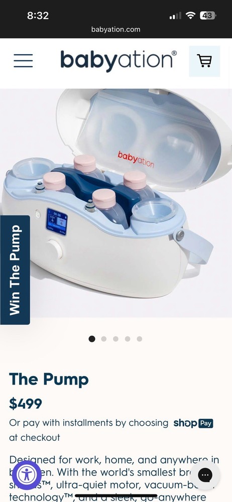 Portable Hands-Free Babyation Breast Pump for Comfortable Pumping