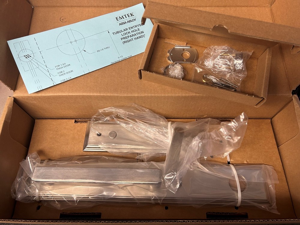 Emtek Melrose Tub Entry Dummy Milano Lever RH US15