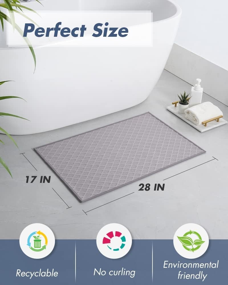 Rubber Backed Bath Mats for Bathroom Non Slip,Absorbent Bathroom Mat17