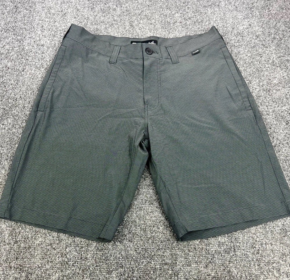 Travis Mathew Shorts Men’s 30 Gray Micro Striped Chino Performance Golf Stretch