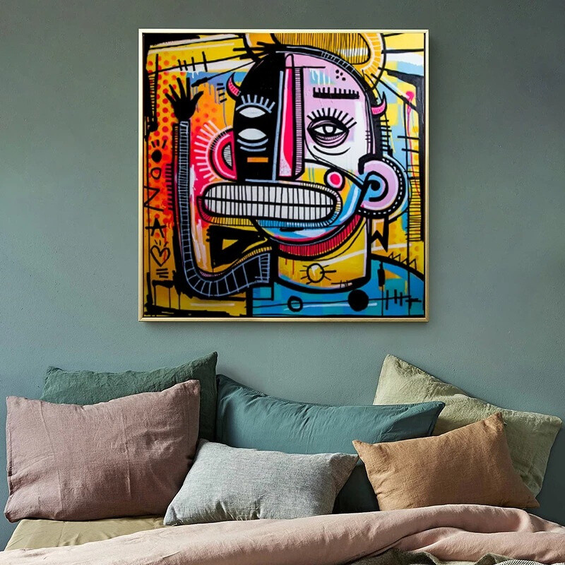 Abstract Graffiti Street Art Canvas Painting Print Wall Decor-image