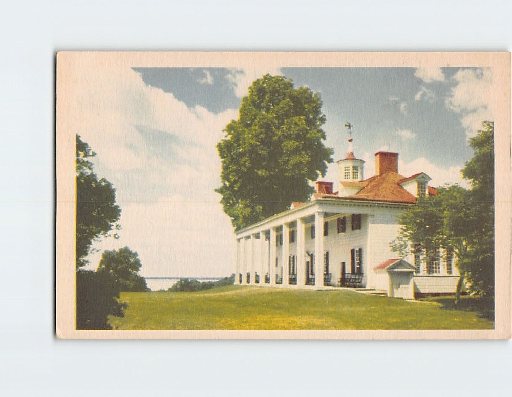 Postcard The Mount Vernon Mansion East Front Virginia USA
