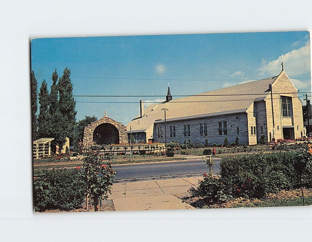 Postcard Shrine of Our Lady of Lourdes Auburn New York USA