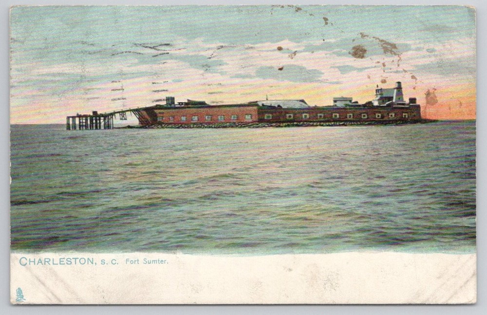 1913 Fort Sumter Charleston SC Raphael Tuck Postcard Printed Germany