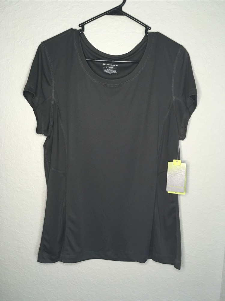 Tek Gear Wicking Active Wear T-Shirt Top Women's Size XL Abyss Gray Short-Sleeve