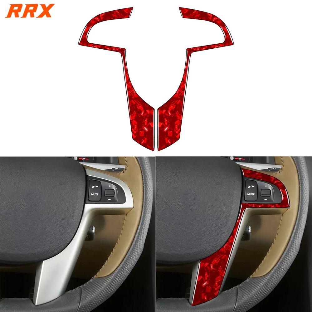 2008-09 Pontiac G8 Red Forged Carbon Fiber Steering Wheel Button Cover Trim