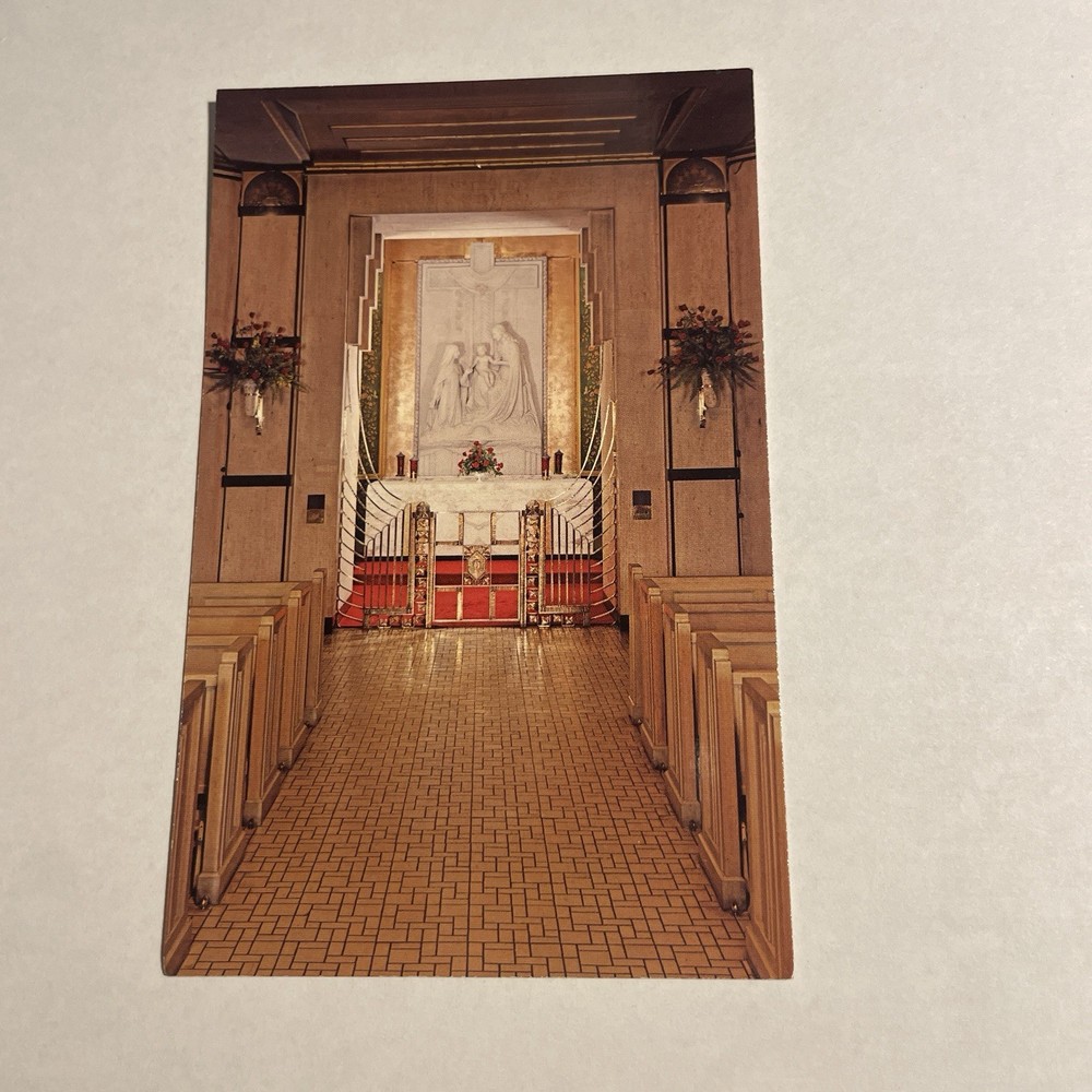Postcard Saint Therese Chapel Shrine Of Little Flower Church Royal Oak Michigan