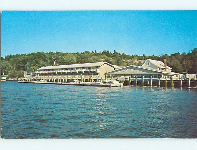 Unused Pre-1980 BROWN BROS. WHARF MOTEL & RESTAURANT Boothbay Harbor ME u4654