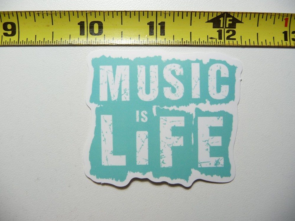 Music Is Life Word Decal Sticker for Musicians and Fans