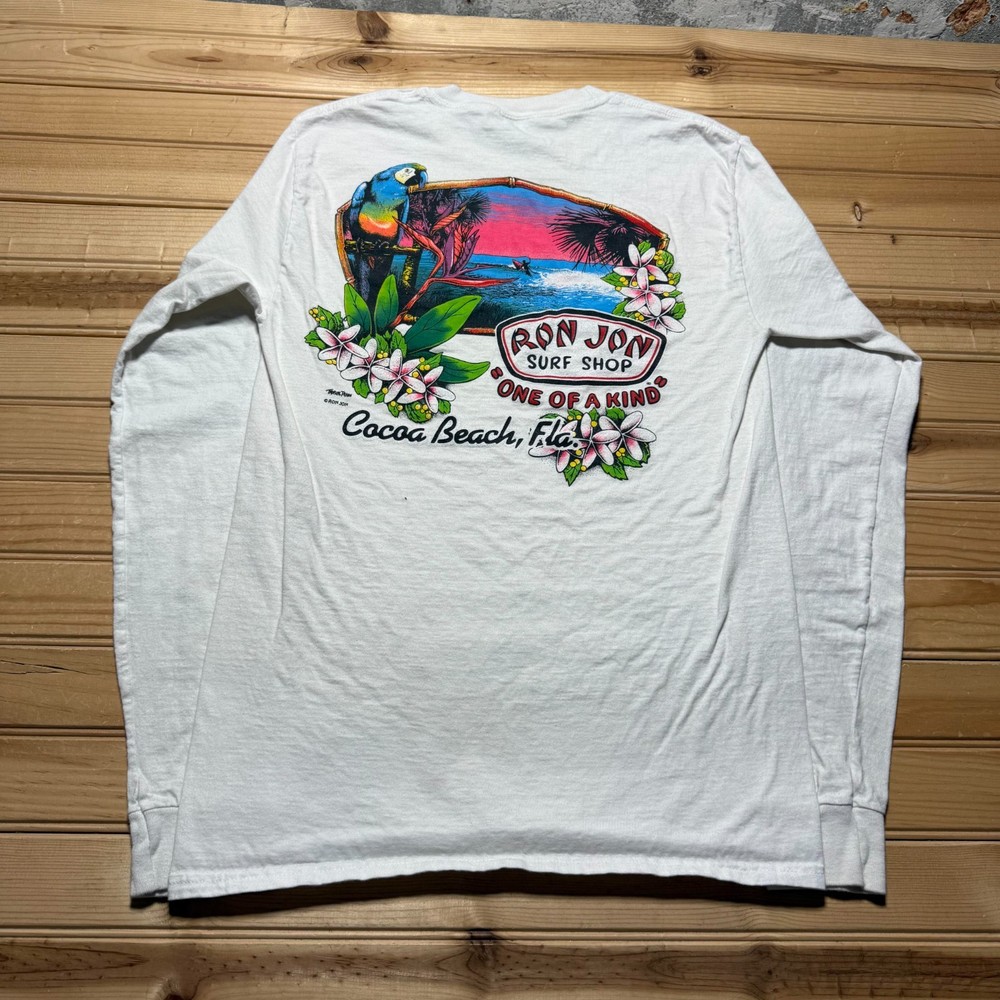 Vintage 90s Ron Jon Surf Shop Cocoa Beach Florida Tropical Souvenir Shirt Small