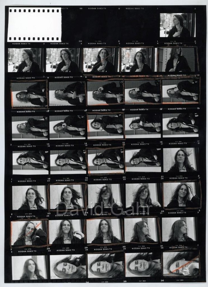 1999 Patti Smith Manhattan NYC Punk Rock Poet Original Contact Sheet Photo B717