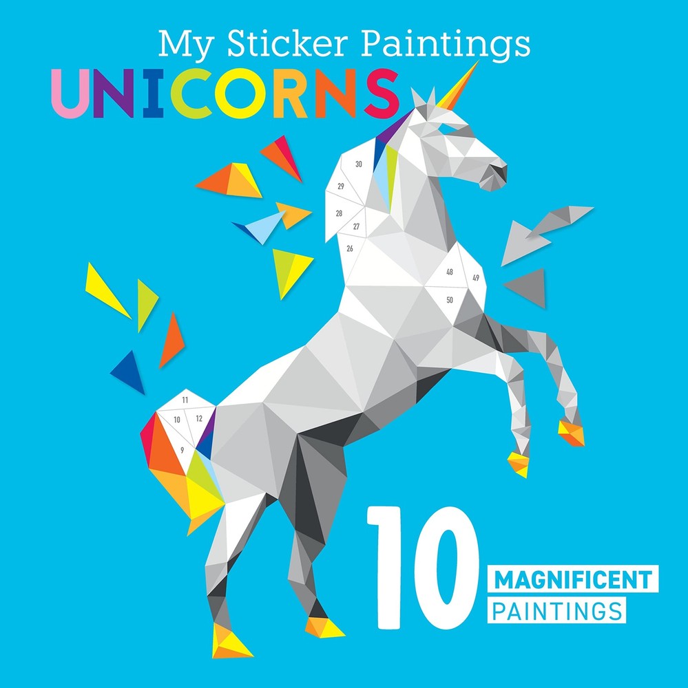 My Sticker Paintings: Unicorns: 10 Magnificent Paintings (Happy Fox Books) For,