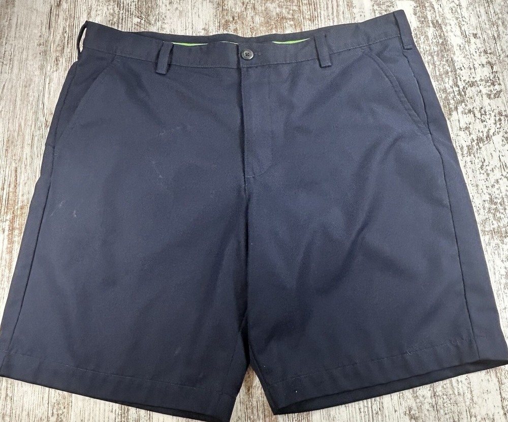 IZOD Golf Mens Navy Blue Golf  Shorts sz 38 X 9.5 Comfort Waist Band