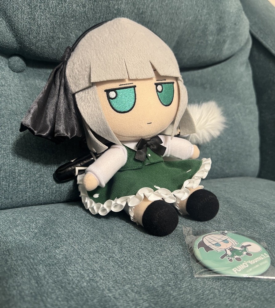 US SELLER - Gift Touhou Project Plush Doll Fumo Fumo Youmu Konpaku 1.5  w/pin